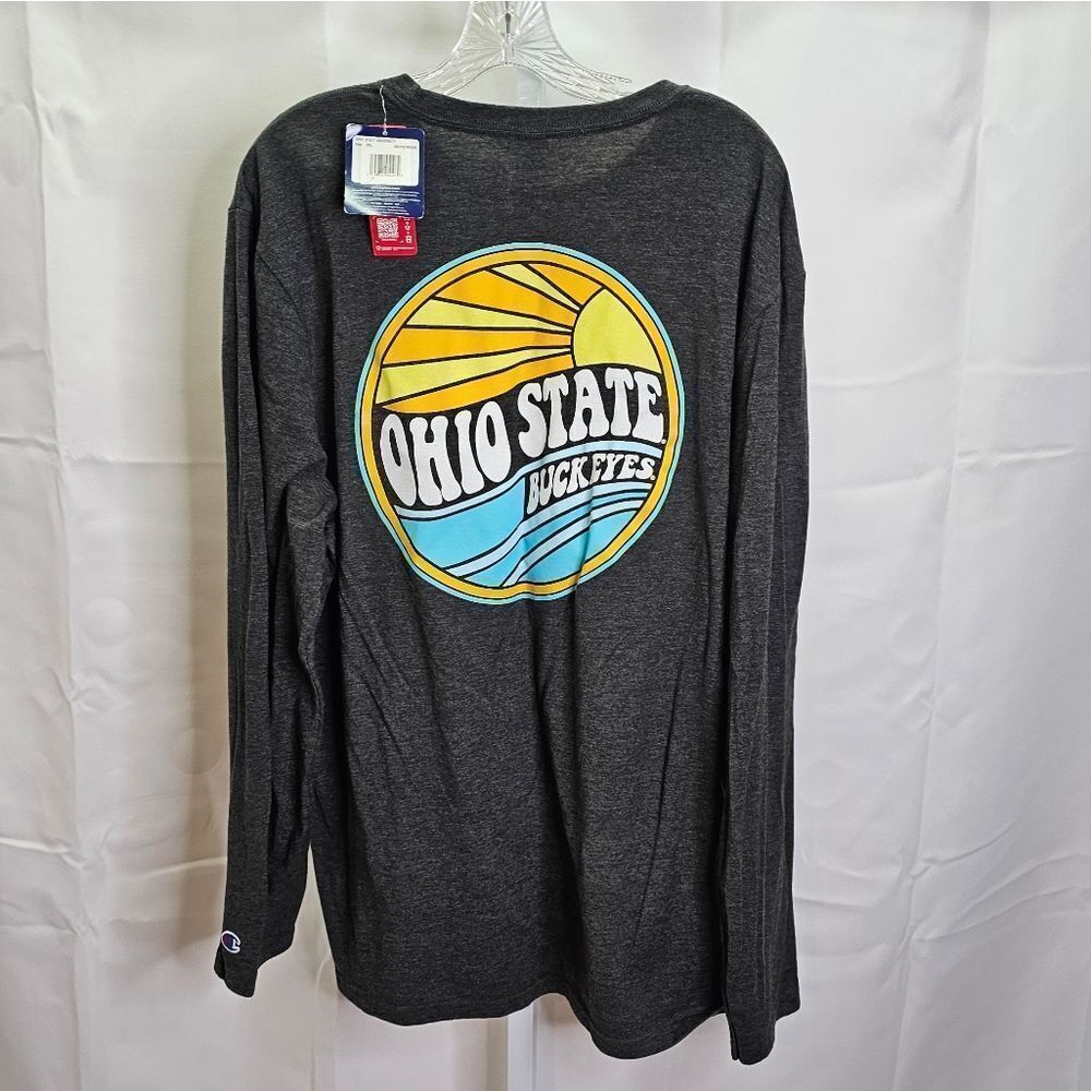 Champion Gray Ohio State Buckeyes Long Sleeve Tee Size 2XL